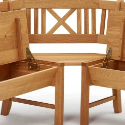 Wohnen Massive Wildeiche Eckbank Gruppe - Jodrav (vierteilig)