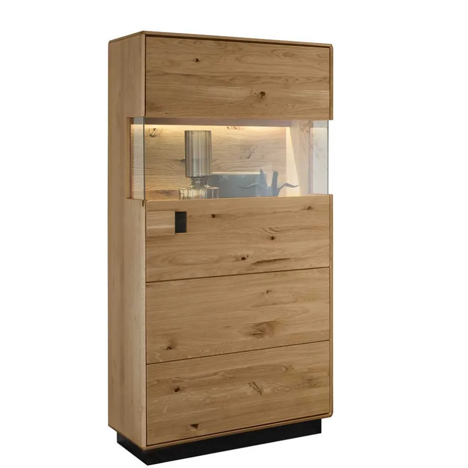 Wohnen Massive Wohnzimmereinrichtung mit LED - Xeddos (dreiteilig)