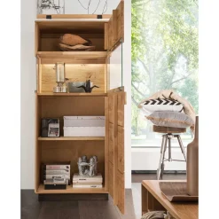 Wohnen Massive Wohnzimmereinrichtung mit LED - Xeddos (dreiteilig)