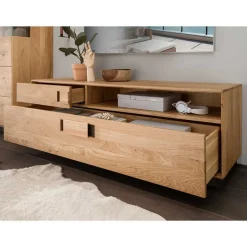 Wohnen Massive Wohnzimmereinrichtung mit LED - Xeddos (dreiteilig)