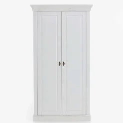 Kinder Wohnen Massiver Kinder Kleiderschrank in Weiß - Satumare