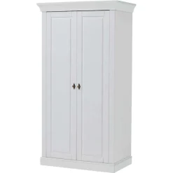 Kinder Wohnen Massiver Kinder Kleiderschrank in Weiß - Satumare