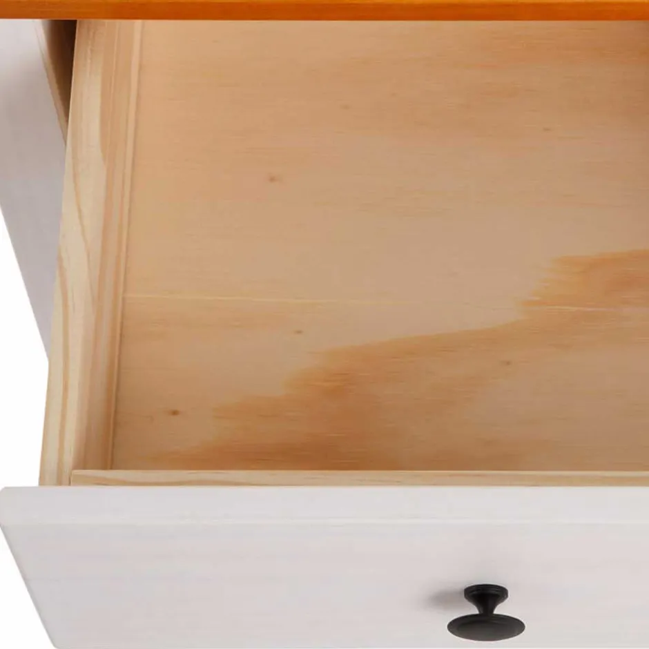 Wohnen Massiver Nachttisch mit Fach & Schublade - Ucledia