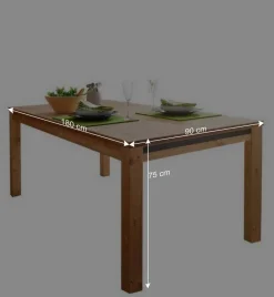 Massiver Tisch in Eiche gebeizt & geölt - Filedria^Wohnen Outlet