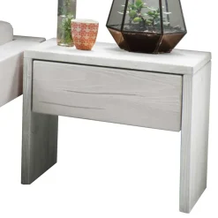 Wohnen Massives Balkenbett in Weiß lasiert - Restania