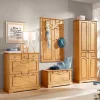 Wohnen Massives Dielenmöbel Set im Landhausstil - Edranov (vierteilig)