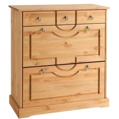 Wohnen Massives Dielenmöbel Set im Landhausstil - Edranov (vierteilig)