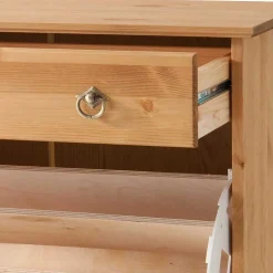 Wohnen Massives Dielenmöbel Set im Landhausstil - Edranov (vierteilig)