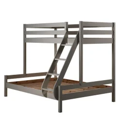 Kinder Wohnen Massives Etagenbett Familienbett in Grau - Verlago