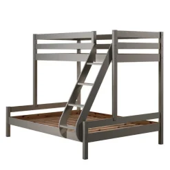 Kinder Wohnen Massives Etagenbett Familienbett in Grau - Verlago