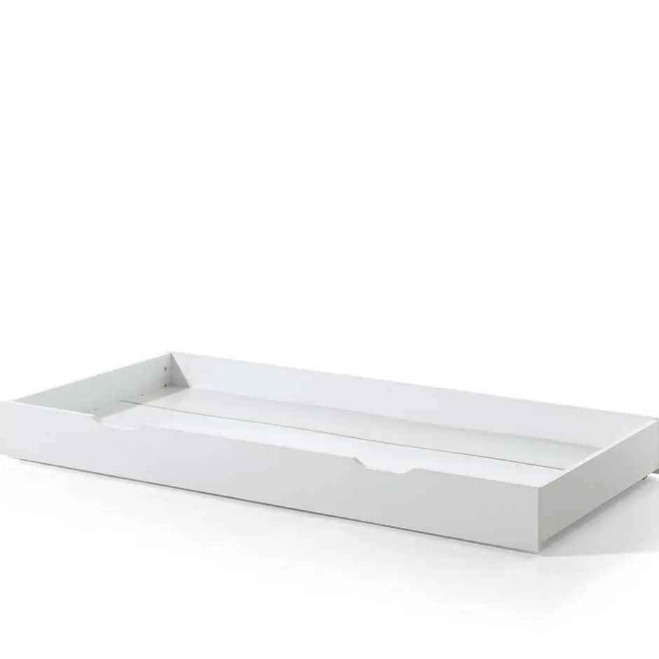 Kinder Wohnen Massives Hausbett für Kinder in Weiß - Orutava