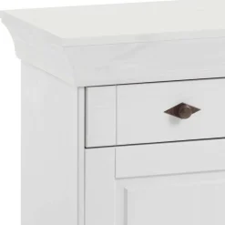 Wohnen Massives Kiefer Sideboard Satumare in Weiß