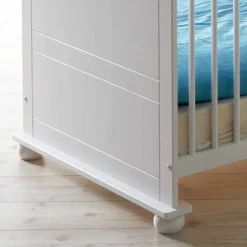 Wohnen Massivholz Babybett Narcisso in Weiß