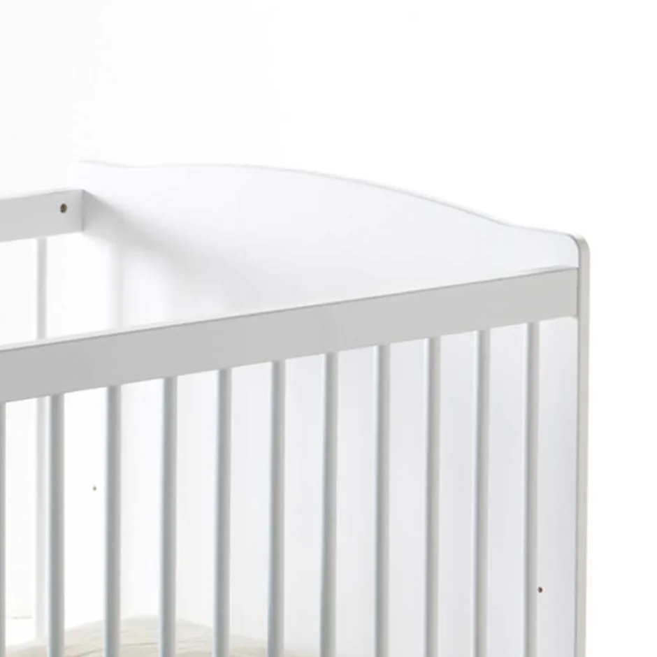 Wohnen Massivholz Babybett Narcisso in Weiß