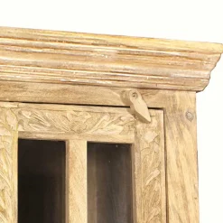 Wohnen Massivholz Bad Hochschrank in Sandfarben - Runiasa