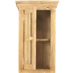 Wohnen Massivholz Bad Hochschrank in Sandfarben - Runiasa