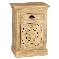 Wohnen Massivholz Bad Unterschrank in Sandfarben - Runiasa