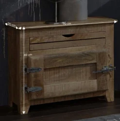 Wohnen Massivholz Badmöbel aus Mango - Suennas (fünfteilig)