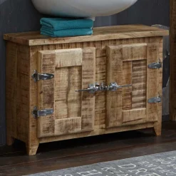 Wohnen Massivholz Badmöbel aus Mango - Suennas (fünfteilig)