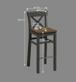 Massivholz Barstuhl Jytte im Landhausstil^Wohnen Sale