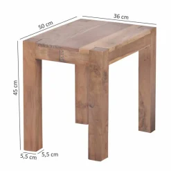 Wohnen Massivholz Beistelltische Vislan im Set (dreiteilig)