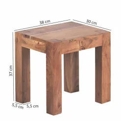 Wohnen Massivholz Beistelltische Vislan im Set (dreiteilig)
