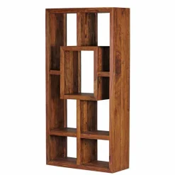 Massivholz Design Standregal Hoslo aus Sheesham klar lackiert^Wohnen Sale