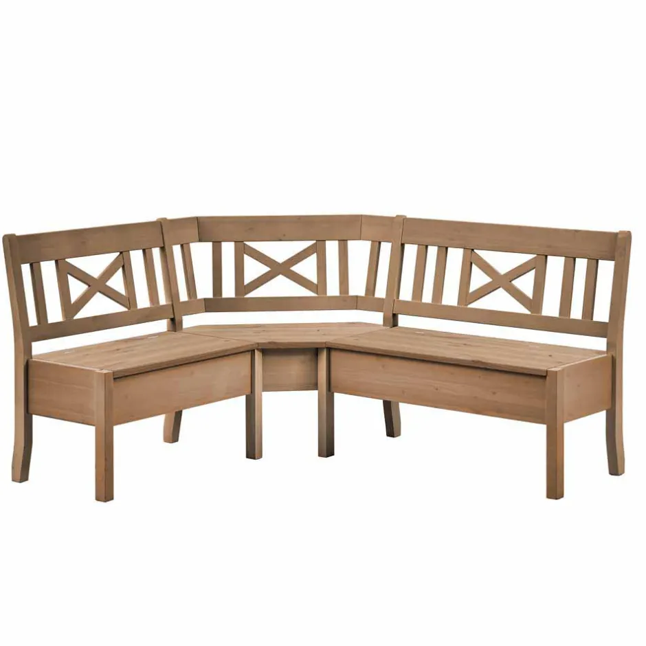 Wohnen Massivholz Eckbank Giurgia aus Kiefer Landhaus