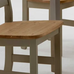 Wohnen Massivholz Esszimmerstuhl Seramya in Grau (2er Set)