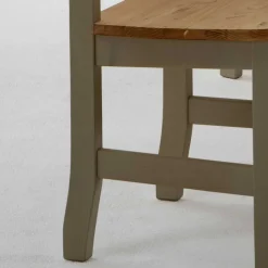 Wohnen Massivholz Esszimmerstuhl Seramya in Grau (2er Set)