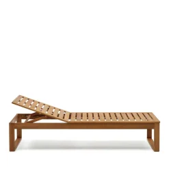 Massivholz Gartenliege mit verstellbarem Kopfteil - Paddock^Wohnen Sale