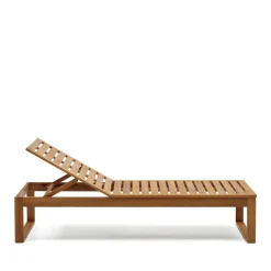 Massivholz Gartenliege mit verstellbarem Kopfteil - Paddock^Wohnen Sale