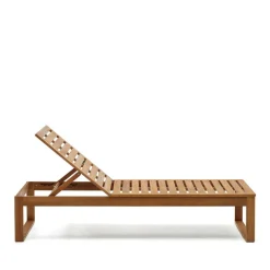 Massivholz Gartenliege mit verstellbarem Kopfteil - Paddock^Wohnen Sale