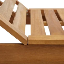 Massivholz Gartenliege mit verstellbarem Kopfteil - Paddock^Wohnen Sale