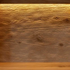 Wohnen Massivholz Hängevitrine mit LED Beleuchtung - Eribella