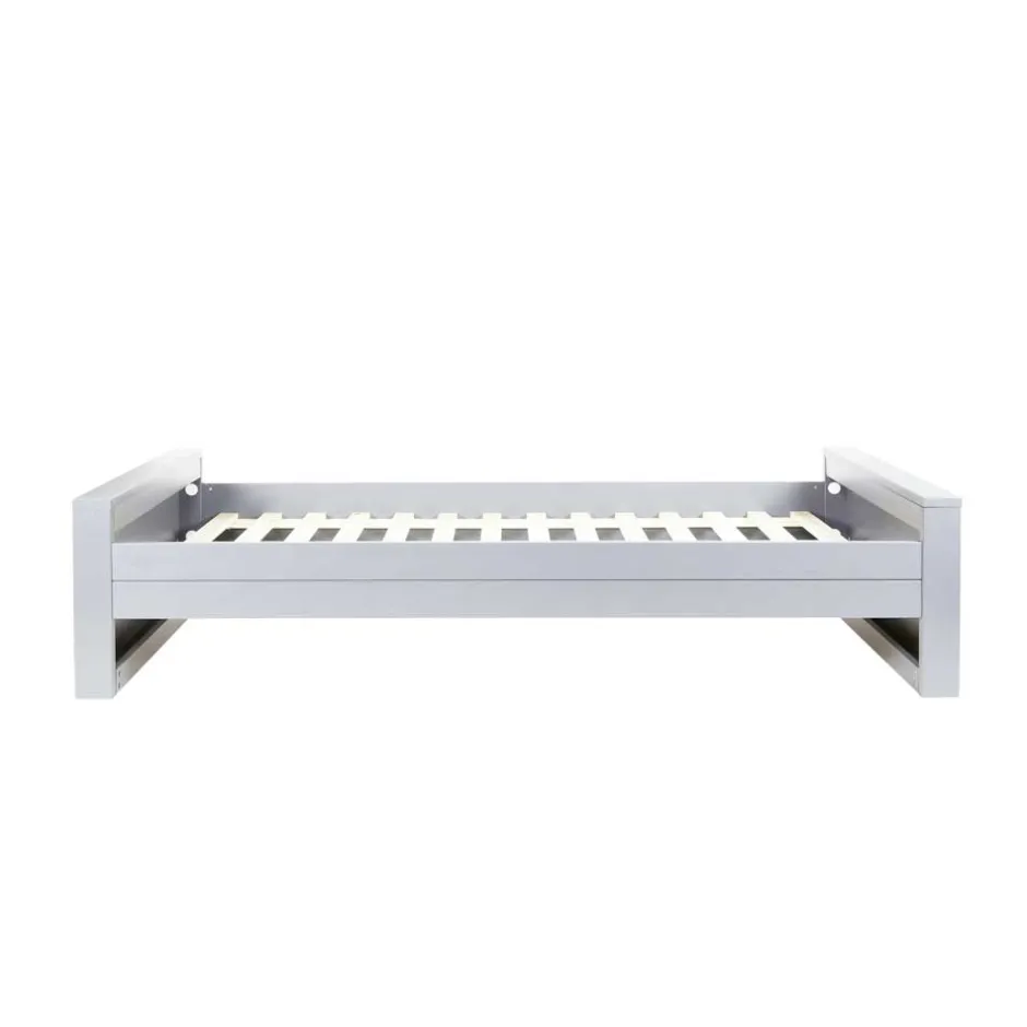 Kinder Wohnen Massivholz Kinderbett Brasdon in Beton Grau