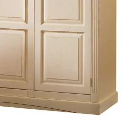 Wohnen Massivholz Kleiderschrank Jaif in Creme Vintage