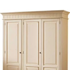 Wohnen Massivholz Kleiderschrank Jaif in Creme Vintage