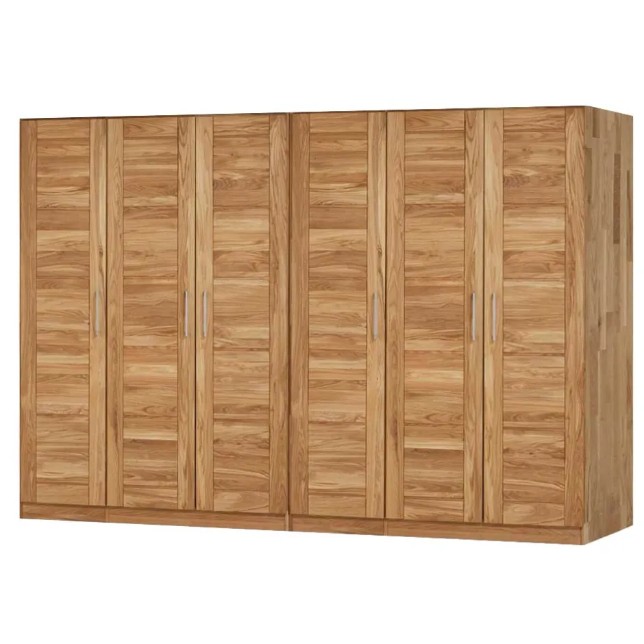 Wohnen Massivholz Kleiderschrank Cranos aus Wildeiche