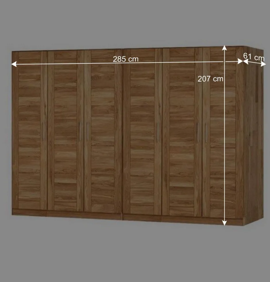 Wohnen Massivholz Kleiderschrank Cranos aus Wildeiche