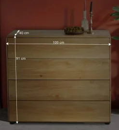 Massivholz Kommode mit vier Schubladen - Feanor^Wohnen Hot