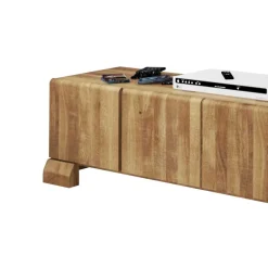 Wohnen Massivholz Lowboard Vaskov aus Wildeiche geölt