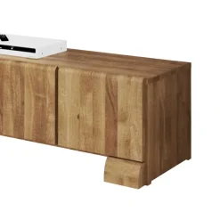 Wohnen Massivholz Lowboard Vaskov aus Wildeiche geölt