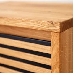 Wohnen Massivholz Nachtkommode aus Eiche zweifarbig - Agusto