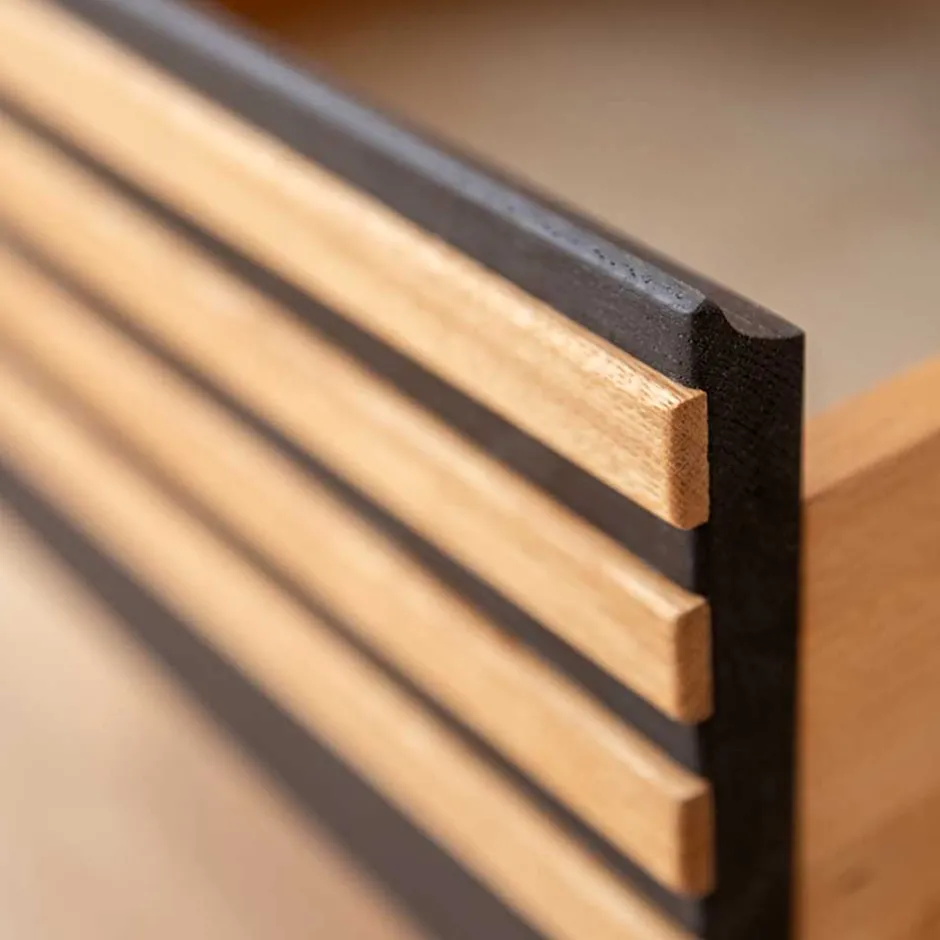 Wohnen Massivholz Nachtkommode aus Eiche zweifarbig - Agusto