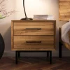 Massivholz Nachtkommode mit zwei Schubladen - Kerfa^Wohnen Sale