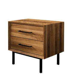 Massivholz Nachtkommode mit zwei Schubladen - Kerfa^Wohnen Sale