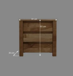 Massivholz Nachtkommode Nadalia aus Wildeiche geölt^Wohnen Best