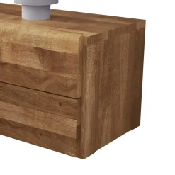 Wohnen Massivholz Nachtkommode Vaskov aus Wildeiche geölt