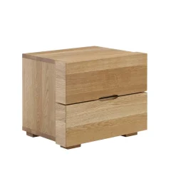 Wohnen Massivholz Nachttisch Sofie mit zwei Schubladen